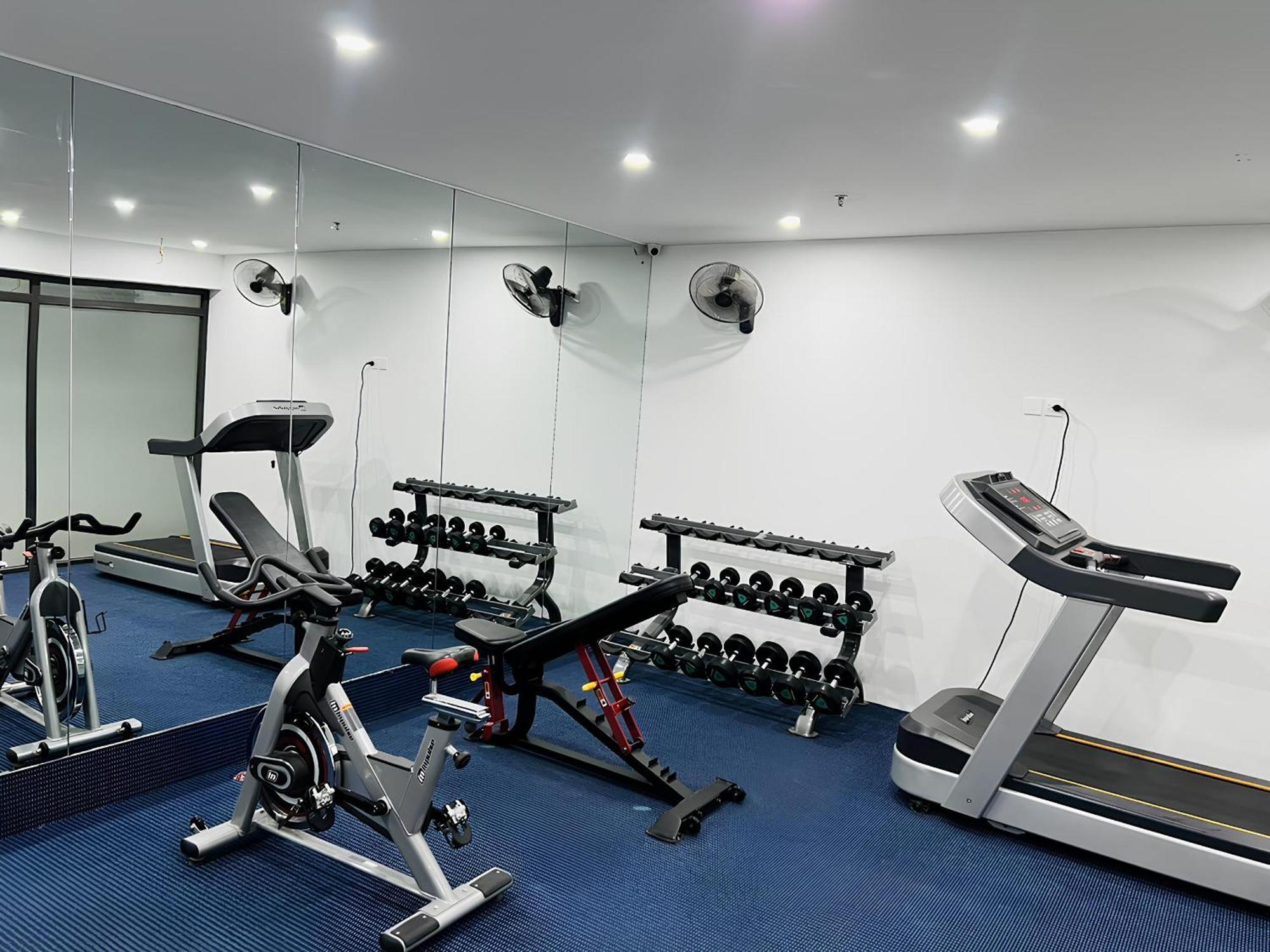May De Ville Crown Hotel Ханой Екстер'єр фото A gym in a hotel